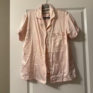 American Eagle Outfitters Pink Satin Pajama Top